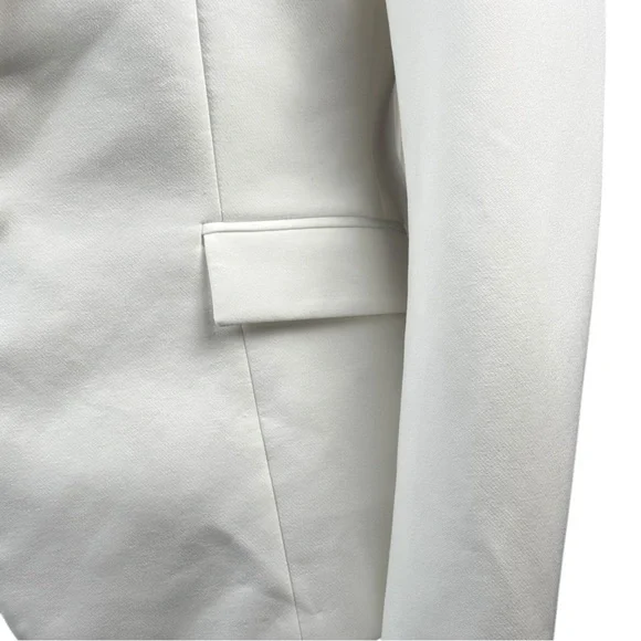 Zara White One Button Blazer Jacket - Made in Spain - Picture 7 of 9